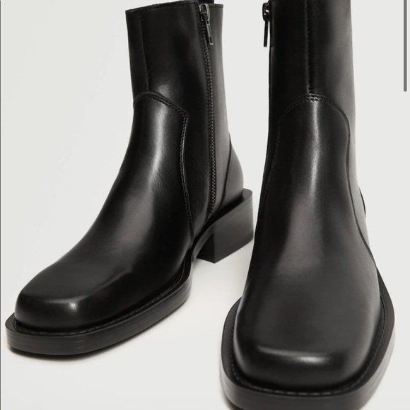 Mango square toe boots Clearance